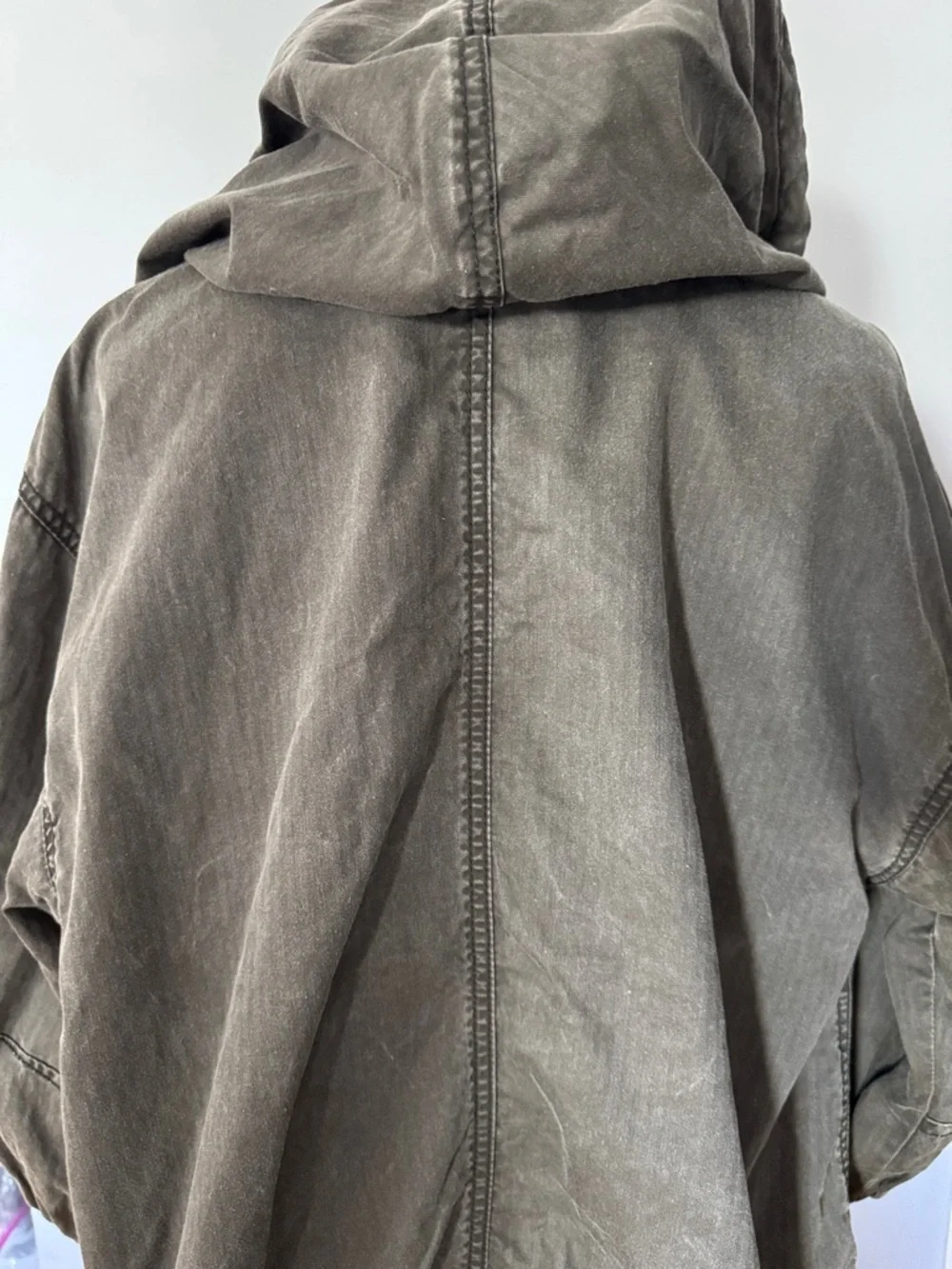 Free People Women’s Olive Hooded Utility Jacket - Picture 9 of 9